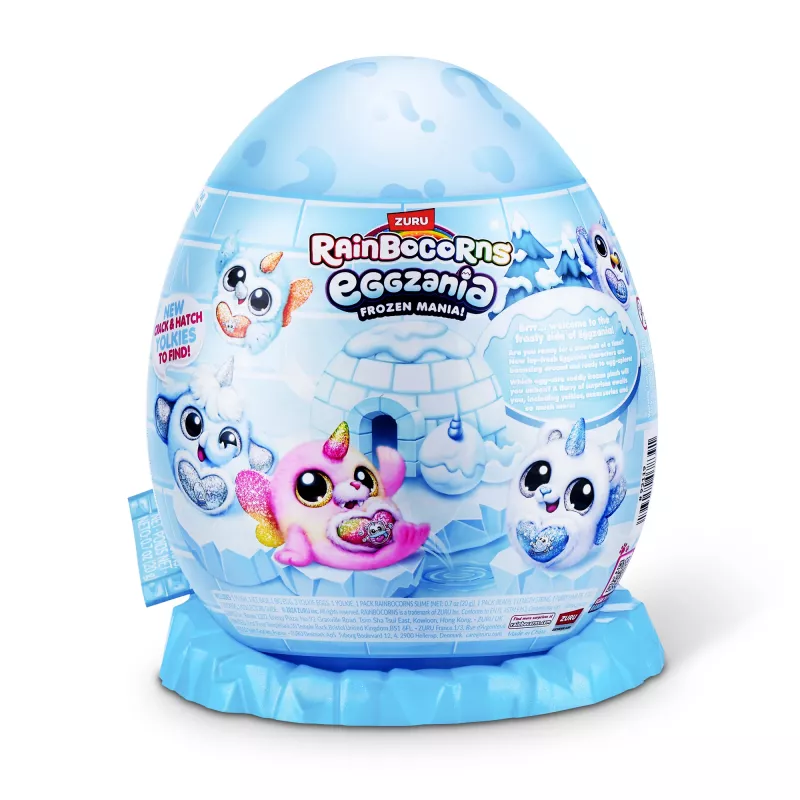 Plīša rotaļlieta Zuru Rainbocorns Eggzania Frozen Mania — dzīvnieku plīša figūriņa, daudzkrāsains, piemērots bērniem no 3 gadu vecuma