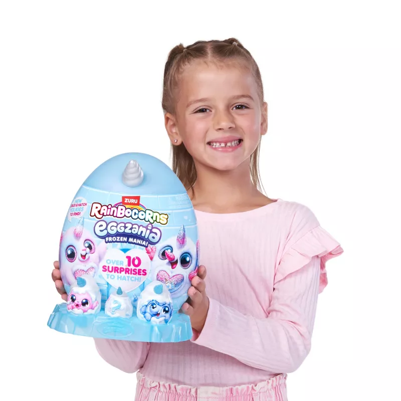 Plīša rotaļlieta Zuru Rainbocorns Eggzania Frozen Mania — dzīvnieku plīša figūriņa, daudzkrāsains, piemērots bērniem no 3 gadu vecuma
