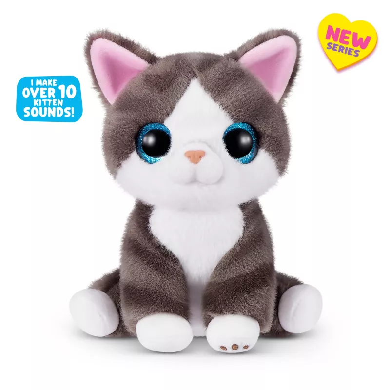 Rotaļu kaķis Zuru Pets Alive Smitten Kittens Series 2 — interaktīva skanoša rotaļlieta, piemērota no 3 gadu vecuma, AAA baterijas