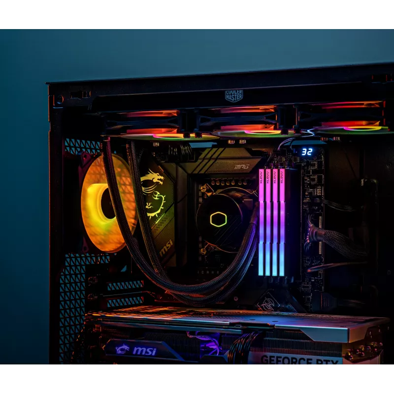Klevv 64 GB (2 x 32 GB) 6000 MHz CL30 DDR5 spēļu operatīvās atmiņas modulis 30-36-36-76 CRAS V RGB