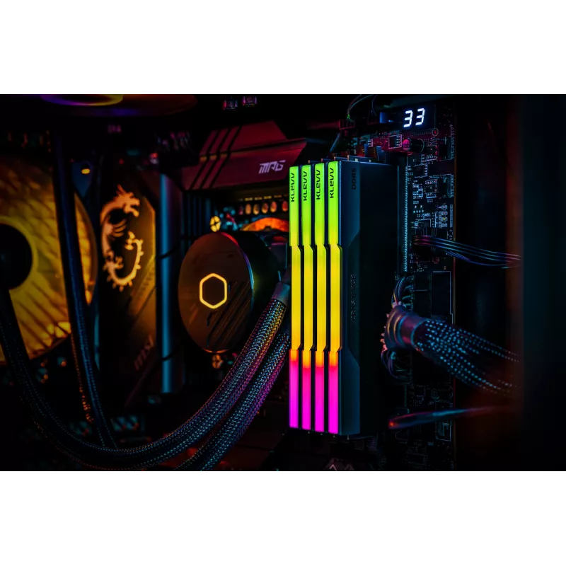 Klevv 64 GB (2 x 32 GB) 6000 MHz CL30 DDR5 spēļu operatīvās atmiņas modulis 30-36-36-76 CRAS V RGB