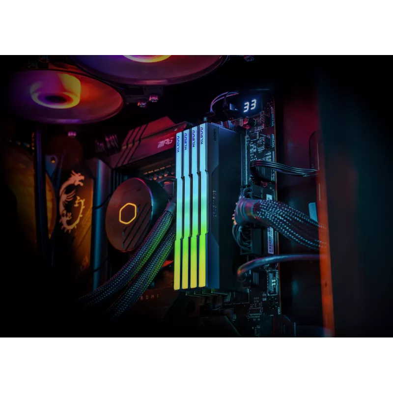 Klevv 64 GB (2 x 32 GB) 6000 MHz CL30 DDR5 spēļu operatīvās atmiņas modulis 30-36-36-76 CRAS V RGB