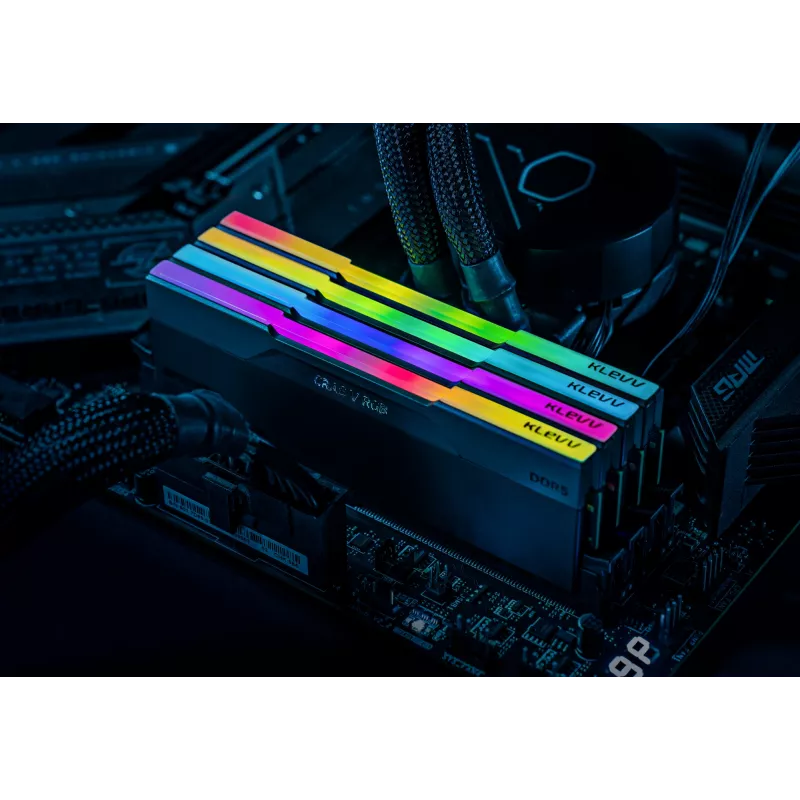 Klevv 64 GB (2 x 32 GB) 6000 MHz CL30 DDR5 spēļu operatīvās atmiņas modulis 30-36-36-76 CRAS V RGB