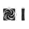 ARCTIC BioniX P120 A-RGB 120 mm korpusa ventilators, 3 gab., melns