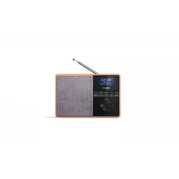 Philips TAR5505/10 radio pārnēsājams digitāls melns, pelēks, koka apdare