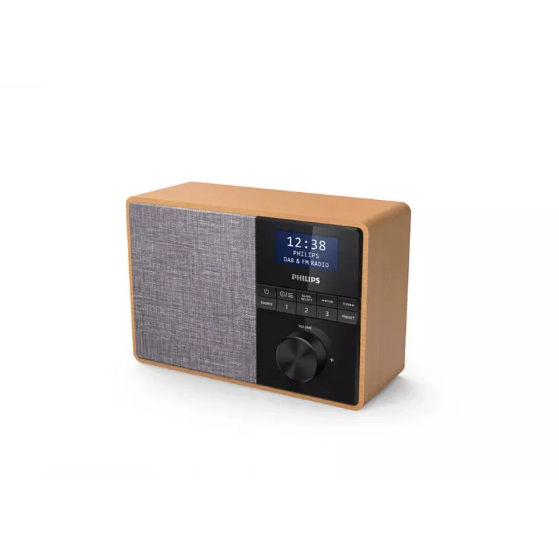Philips TAR5505/10 radio pārnēsājams digitāls melns, pelēks, koka apdare