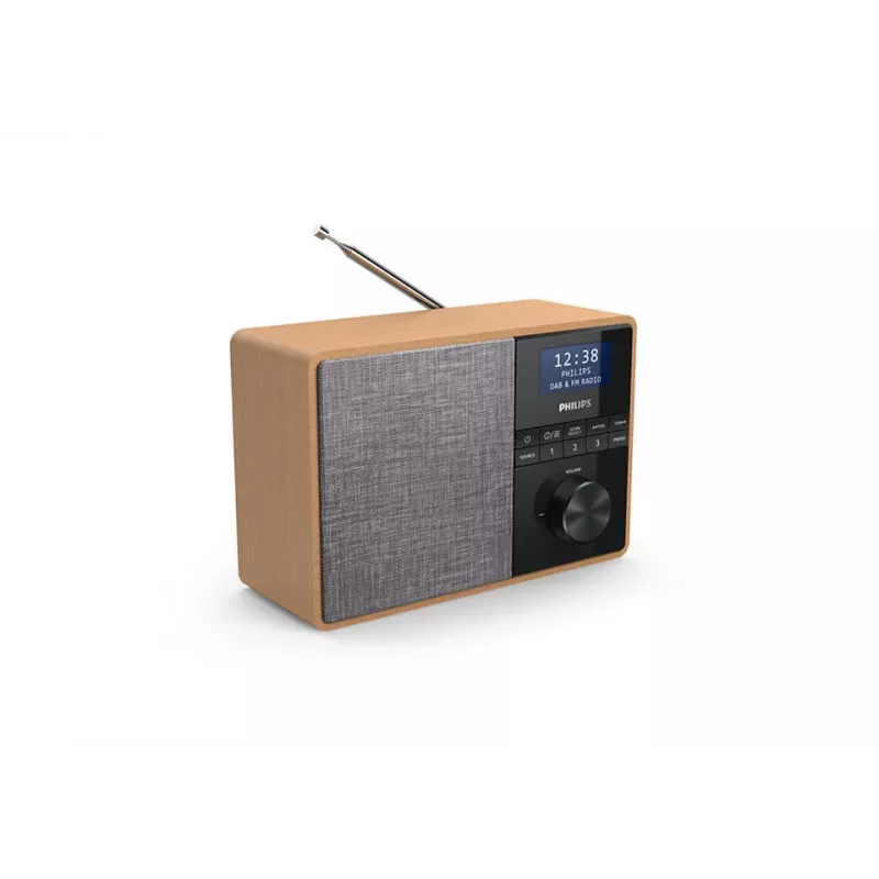 Philips TAR5505/10 radio pārnēsājams digitāls melns, pelēks, koka apdare