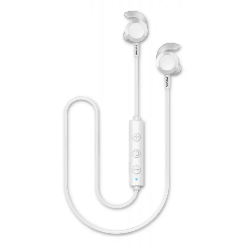 Bezvadu ievietojamās austiņas Philips TAE4205WT/00 — Bluetooth, zvani un mūzika, 20–20000 Hz, 10 m diapazons, balta, 16 g