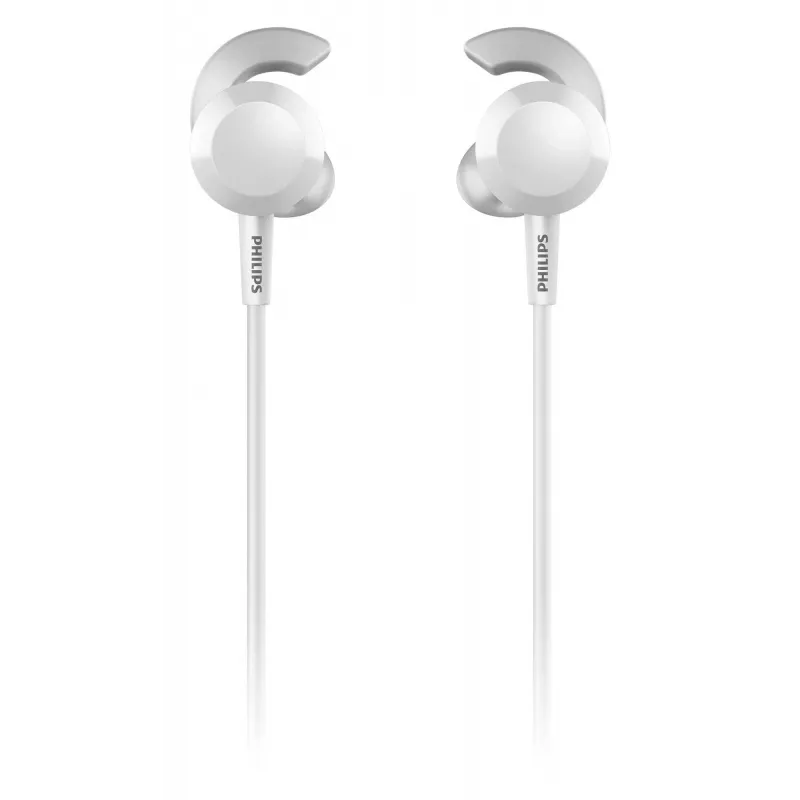 Bezvadu ievietojamās austiņas Philips TAE4205WT/00 — Bluetooth, zvani un mūzika, 20–20000 Hz, 10 m diapazons, balta, 16 g