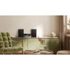 Mājas audio mikrosistēma Philips TAM4205M2/12 — 80 W RMS, 2 ceļu skaļruņi, Bluetooth, FM, LED displejs, paplātes diska ielāde (Melns/Sudraba)