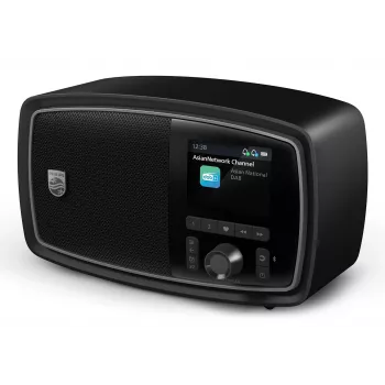 Philips TAV2000DB pārnēsājams analogais un digitālais radio, melns