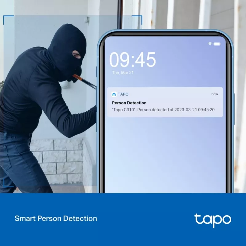 TP-Link Tapo āra drošības Wi-Fi kamera, IP drošības kamera, Āra, Vadu un bezvadu, CE, NCC, Uz sienas, Balta