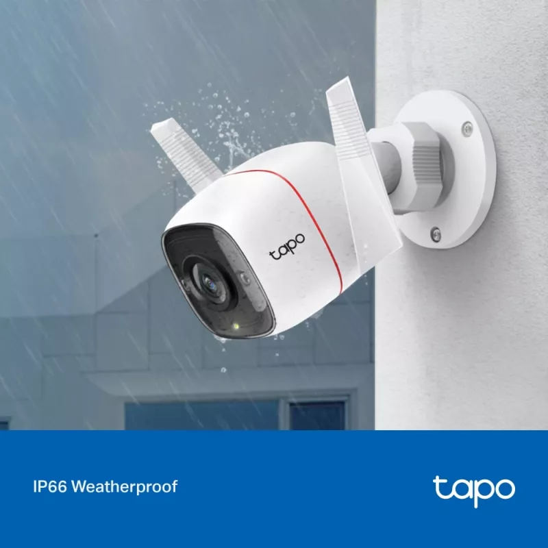 TP-Link Tapo āra drošības Wi-Fi kamera, IP drošības kamera, Āra, Vadu un bezvadu, CE, NCC, Uz sienas, Balta