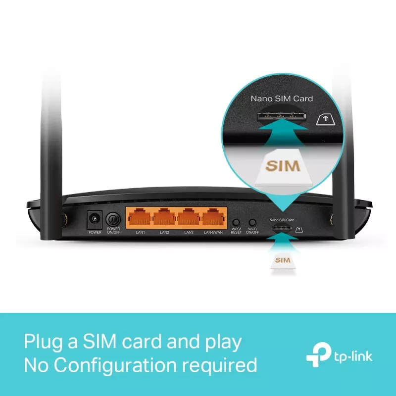 TP-Link MR550 bezvadu maršrutētājs Gigabit Ethernet Dual-band (2.4 GHz / 5 GHz) 4G