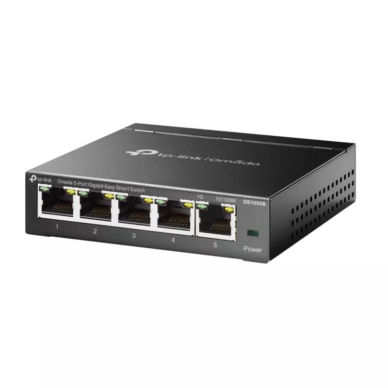 TP-Link Omada DS105GE tīkla komutators Pārvaldāms L2 Gigabit Ethernet (10/100/1000) Melns