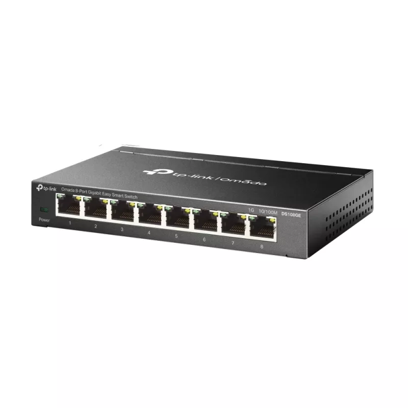 TP-Link Omada DS108GE tīkla komutators Nevadāms Gigabit Ethernet (10/100/1000) Melns