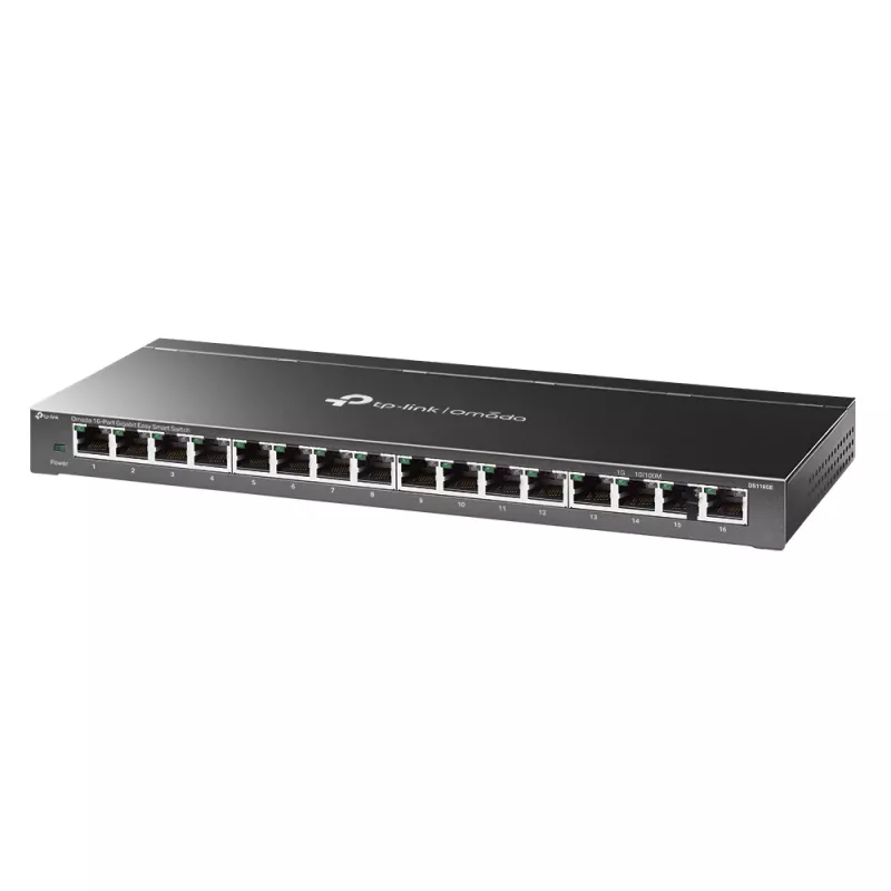 TP-Link Omada DS116GE tīkla komutators Pārvaldāms L2 Gigabit Ethernet (10/100/1000) Melns