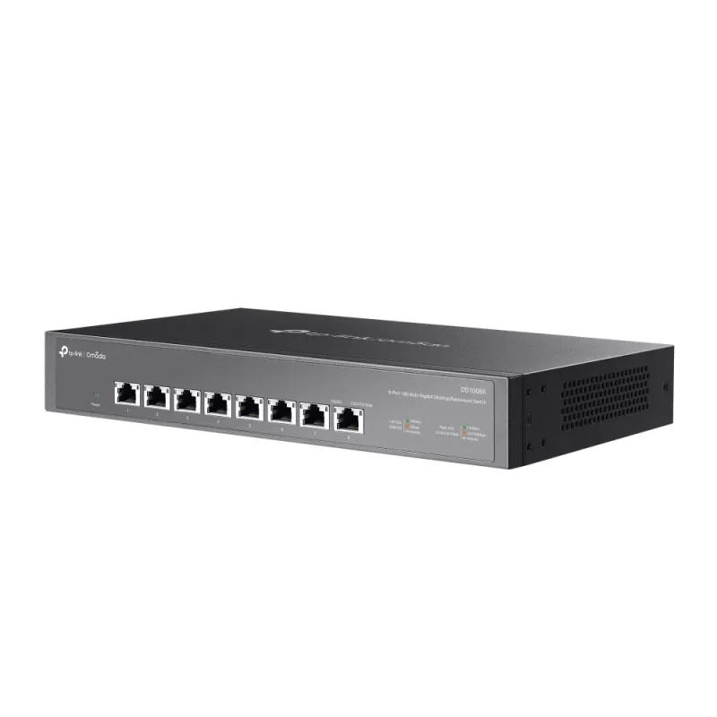 TP-Link Omada DS1008X tīkla komutators nevadāms 10G Ethernet (100/1000/10000) 1U melns