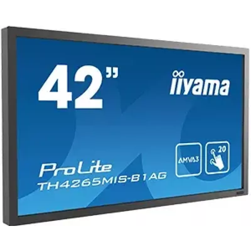 Datora monitors IIYAMA ProLite TH4265MIS-B1AG, 42 collas (106,7 cm), Full HD 1920×1080, LED skārienekrāns, 6,5 ms, 16:9, skaļruņi, VESA, melns