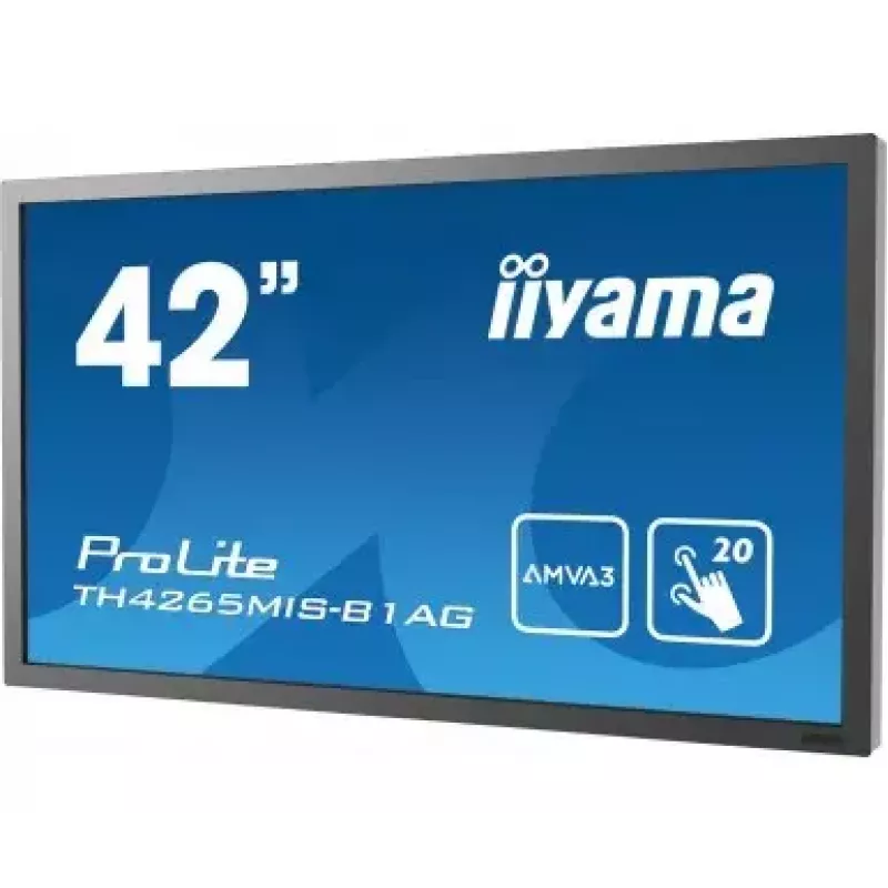 Datora monitors IIYAMA ProLite TH4265MIS-B1AG, 42 collas (106,7 cm), Full HD 1920×1080, LED skārienekrāns, 6,5 ms, 16:9, skaļruņi, VESA, melns