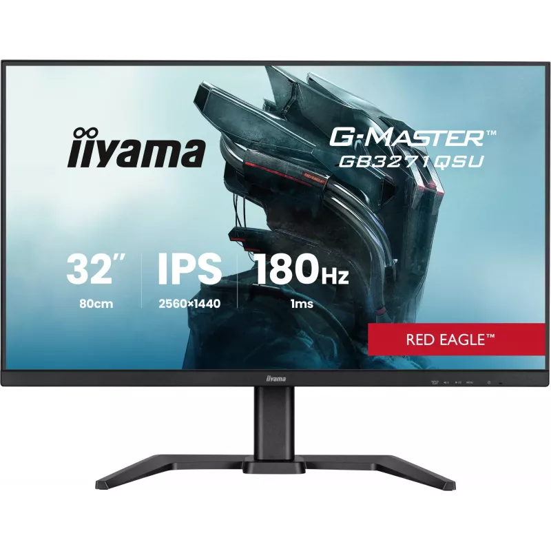 iiyama GB3271QSU-B2 datora monitors 80 cm (31,5 collas) 2560 x 1440 pikseļi Quad HD LED melns