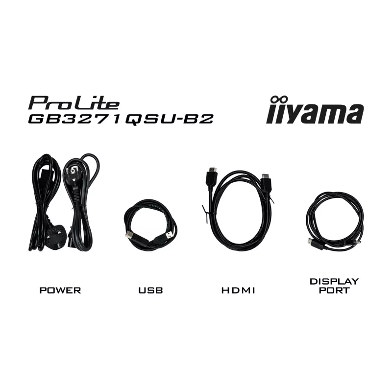 iiyama GB3271QSU-B2 datora monitors 80 cm (31,5 collas) 2560 x 1440 pikseļi Quad HD LED melns