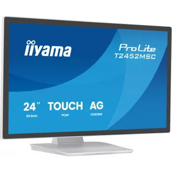 iiyama T2452MSC-W2AG datora monitors 61 cm (24 collas) 1920 x 1080 pikseļi Full HD LED Skārienjūtīgs ekrāns Balts