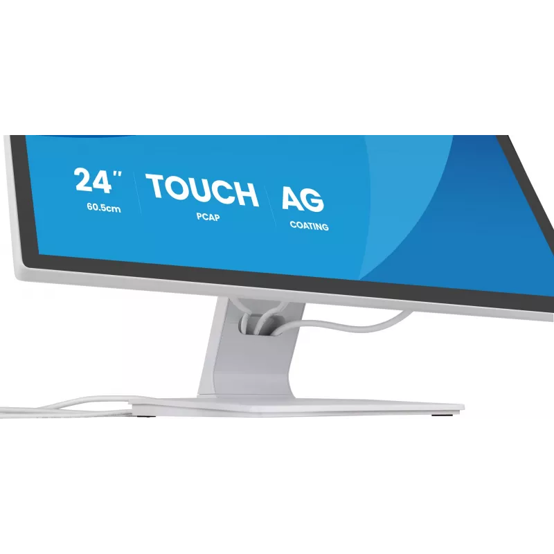 iiyama T2452MSC-W2AG datora monitors 61 cm (24 collas) 1920 x 1080 pikseļi Full HD LED Skārienjūtīgs ekrāns Balts