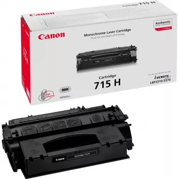 Canon 715H oriģinālais melnais tonera kārtridžs — 7000 lapas, lāzerdruka saderīga ar Canon