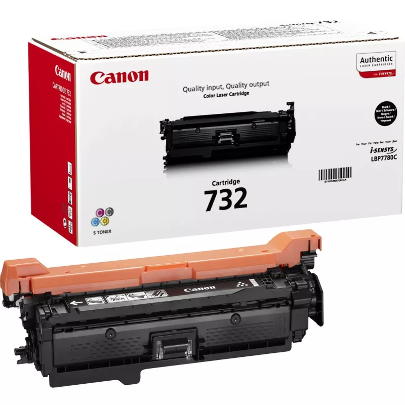 Canon 732K tonera kasetne — oriģināla melna, lāzerdrukai, ražība 6100 lappuses, 1 gab.