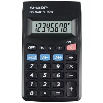 Sharp EL-233S kalkulators Kabatas Pamata Melns
