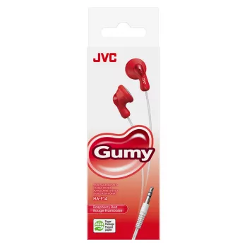 JVC F14 Gumy Ievietojamās Austiņas Ar Vadu Sarkans, Vadu, 16 - 20000 Hz, Mūzika, 17.1 g, Austiņas, Sarkans