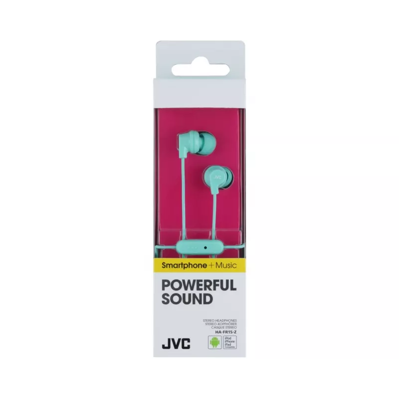 JVC HA-FR15-Z-E krāsainas iekšējās austiņas ar tālvadību un mikrofonu