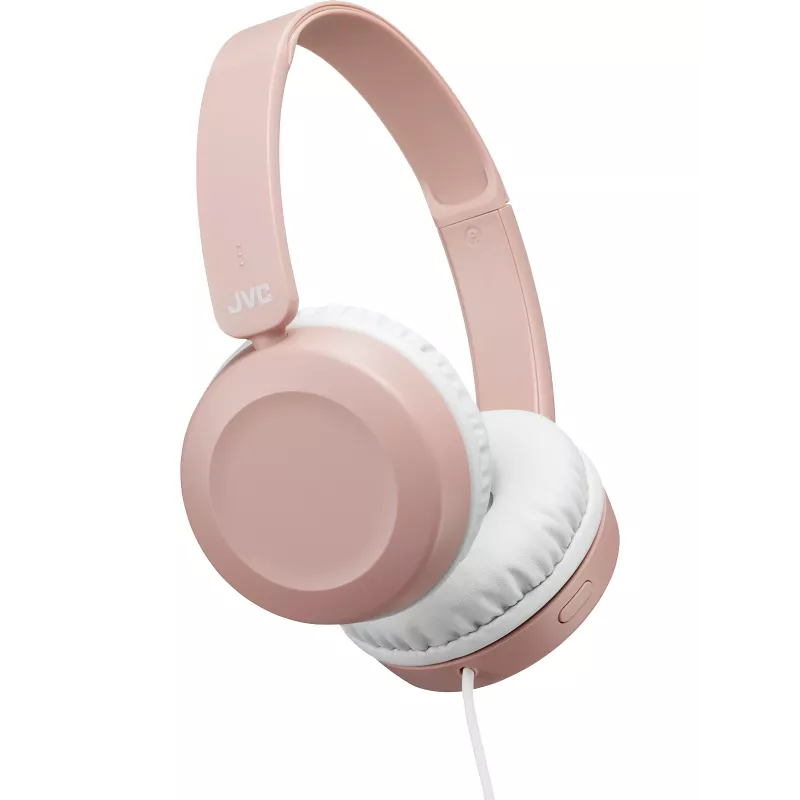 JVC Powerful Sound vadu austiņas, uz auss, rozā, vadu, 10–26000 Hz, zvani/mūzika, 140 g, austiņas, rozā