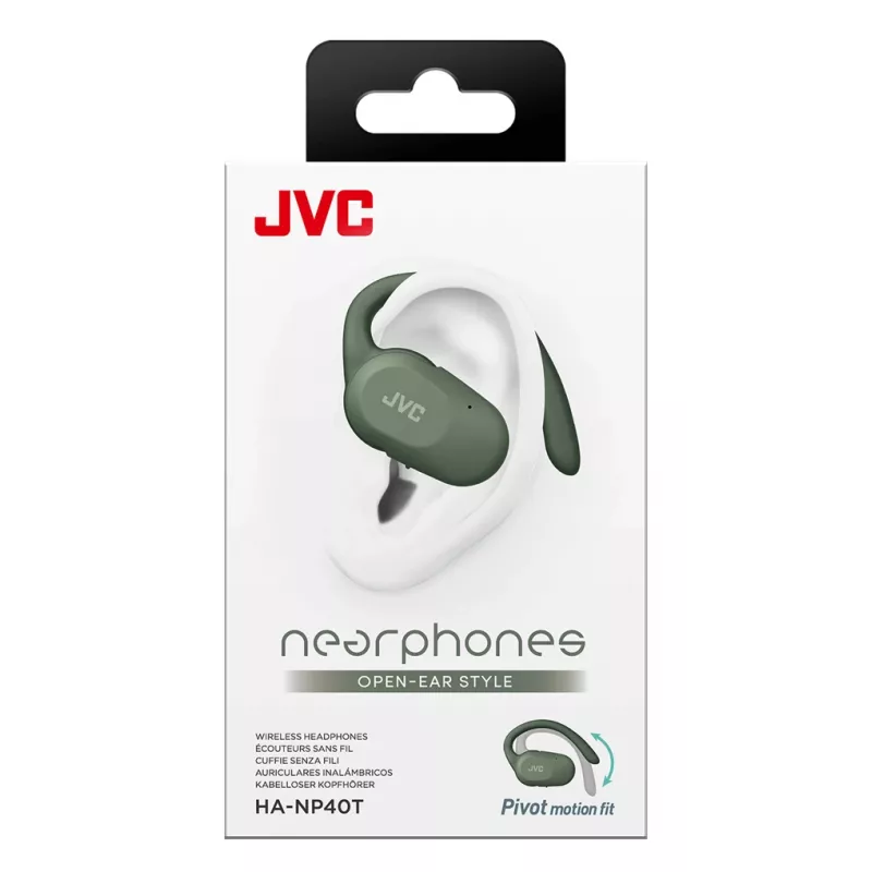 JVC HA-NP40T austiņas True Wireless Stereo (TWS) auss āķis zvaniem/mūzikai Bluetooth zaļš