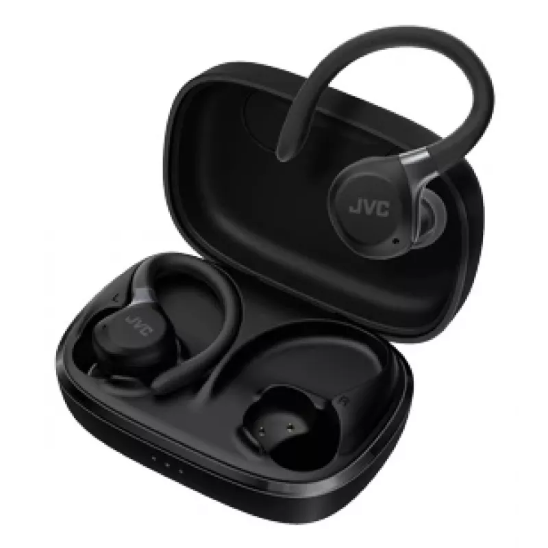 JVC HA-EC75T-B-U austiņas/headset Bezvadu, austiņas ar āķi, Sports, Bluetooth, Melnas