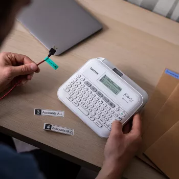Brother PT-D410 etiķešu printeris Termiskā pārnese 180 x 180 DPI 20 mm/sek Vadu TZe QWERTY
