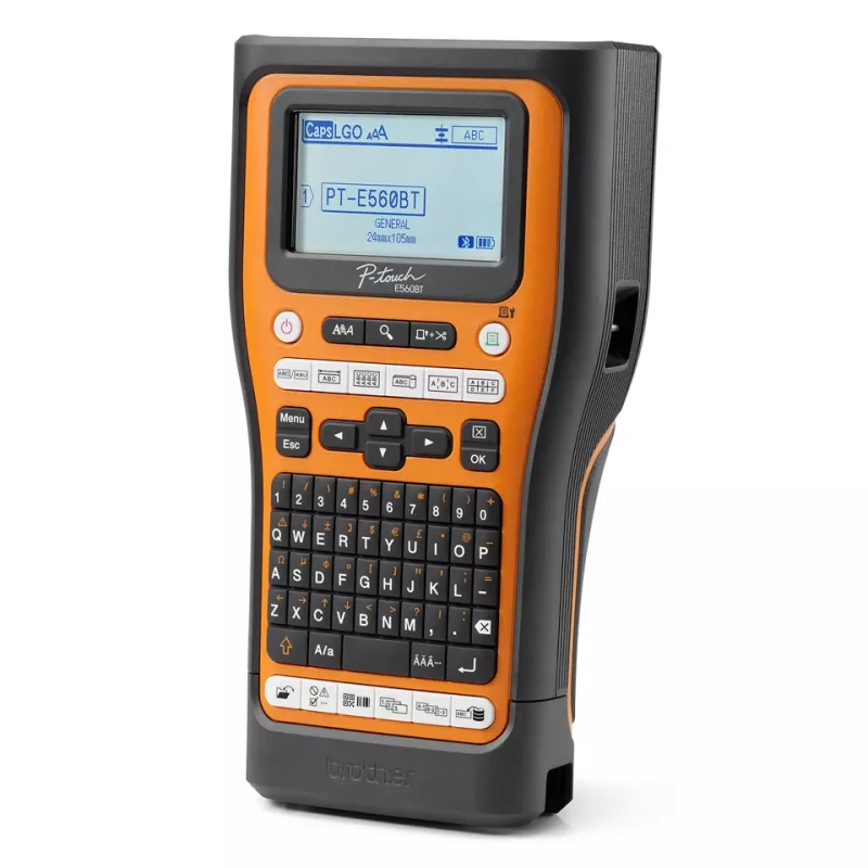 Brother PT-E560BTVP etiķešu printeris Termiskā pārnese 180 x 180 DPI 20 mm/sek Vadu un bezvadu HSE/TZe Bluetooth QWERTY
