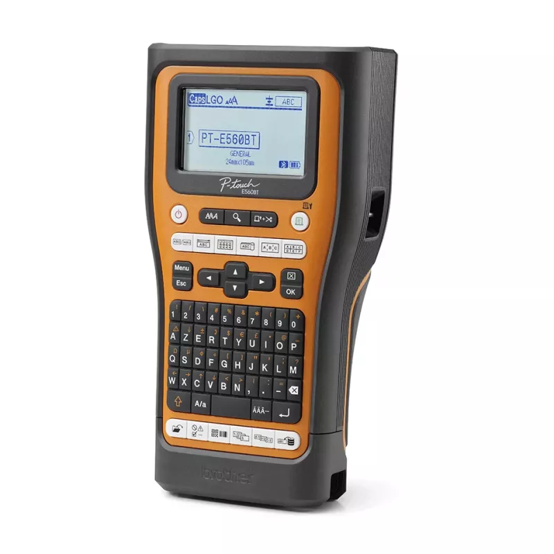 Brother PT-E560BTVP etiķešu printeris Termiskā pārnese 180 x 180 DPI 20 mm/sek Vadu un bezvadu HSE/TZe Bluetooth QWERTY