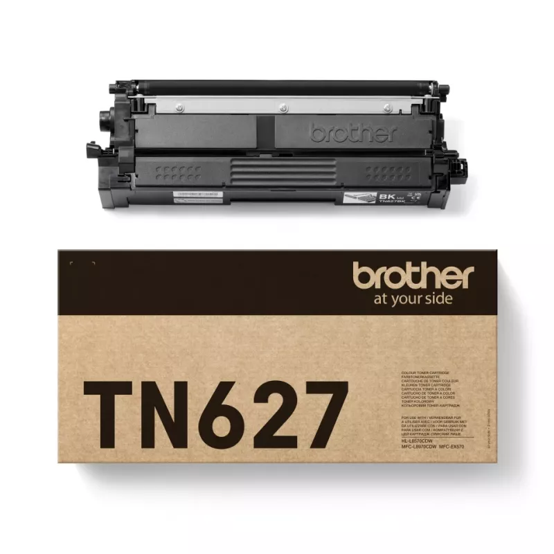 Toner Brother TN-627BK oriģināls, melns — līdz 10 000 lapām, 1 gab.