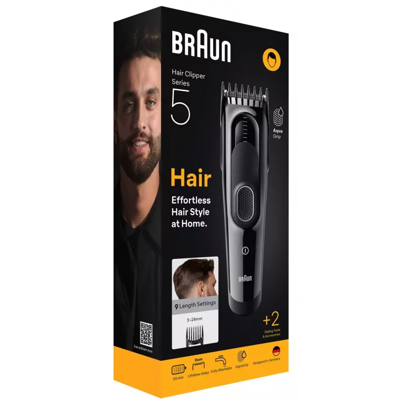 Braun HC5510 matu griezējs/matziņš Melns 9 Niķeļa-metāla hidrīda (NiMH)
