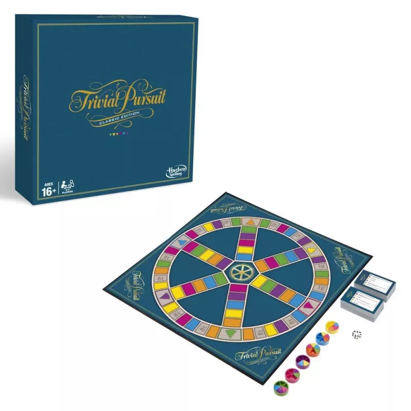Hasbro Gaming Trivial Pursuit spēle: klasiskā izdevuma galda spēle, izglītojoša