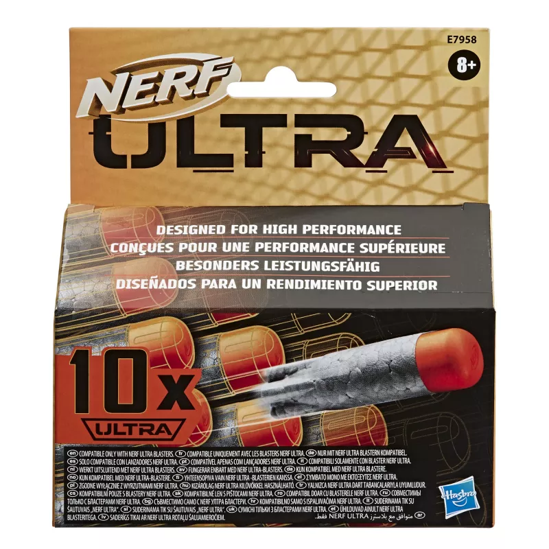 Nerf Ultra 10 šautriņu papildinājuma paka -- Galīgais šautriņu šaušanas veids -- Savietojams tikai ar Nerf Ultra šāvējiem