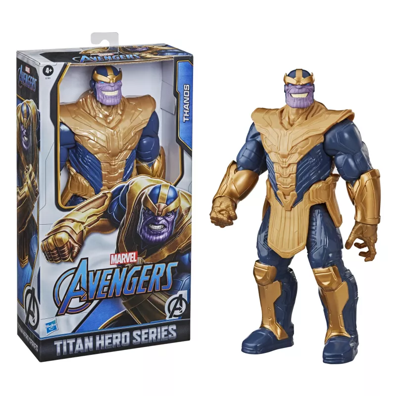 Marvel Avengers Blast Gear Deluxe Thanos Action Figure, 4 gad(i), Zils, Dzeltens
