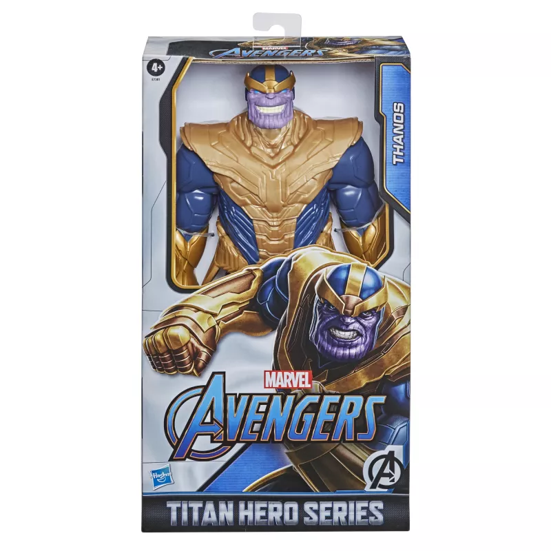 Marvel Avengers Blast Gear Deluxe Thanos Action Figure, 4 gad(i), Zils, Dzeltens