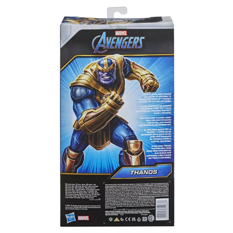 Marvel Avengers Blast Gear Deluxe Thanos Action Figure, 4 gad(i), Zils, Dzeltens