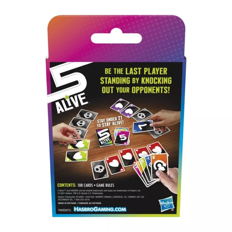 Hasbro Gaming F4205 5 Alive kāršu spēle kolekcionējama