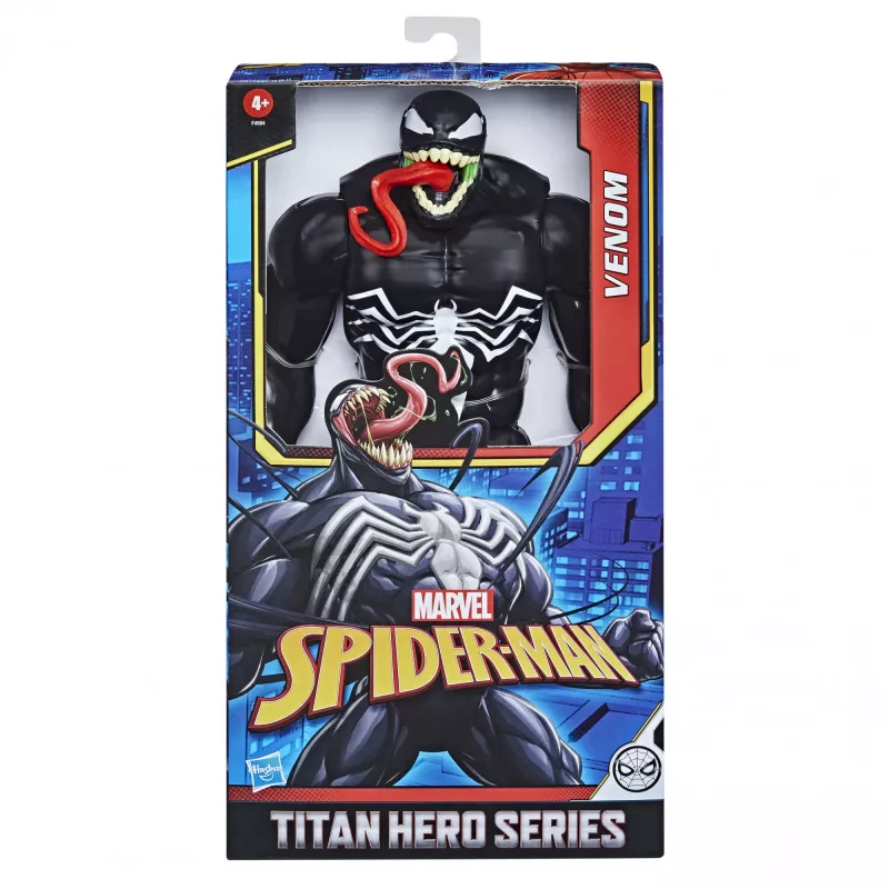 Marvel Spider-Man Titan Hero Series Venom, 4 gadi, Spider-Man, Melns, Sarkans, Balts
