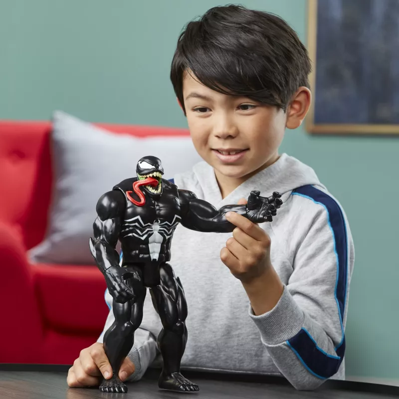 Marvel Spider-Man Titan Hero Series Venom, 4 gadi, Spider-Man, Melns, Sarkans, Balts