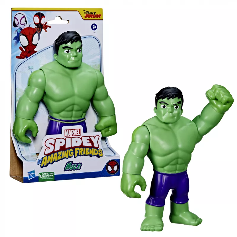 Marvel Spidey and His Amazing Friends Supersized Hulk, 3 gadi, Daudzkrāsains, Plastmasa